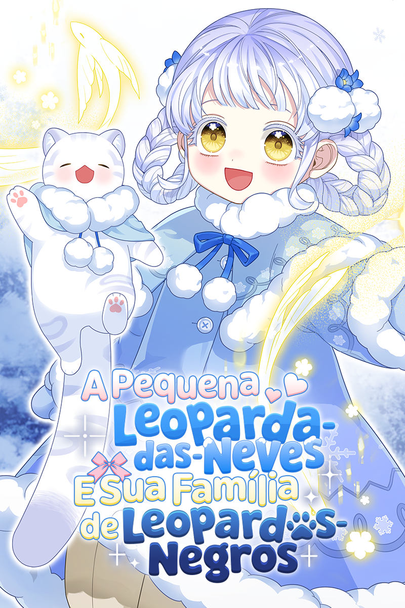 A Pequena Leoparda-das-Neves E Sua Família de Leopardos-Negros